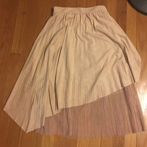 Asymmetrical midi skirt
